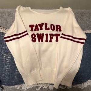Taylor Swift Red Crewneck w/ surprise friendship Bracelet